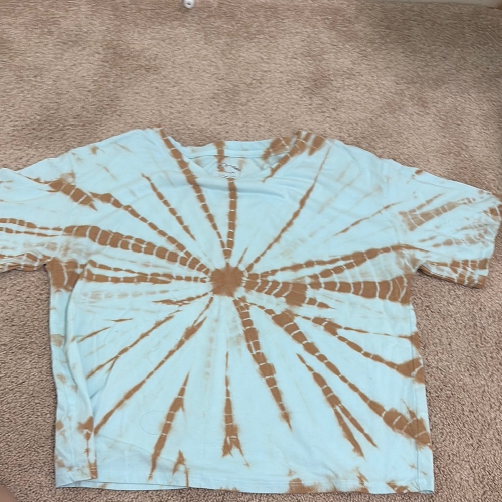 Kids Tie-Dye T-Shirt - Brown and White